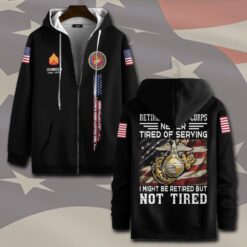 US Marine Corps, E 7 Marines Gunnery Sergeant - Zip Hoodie