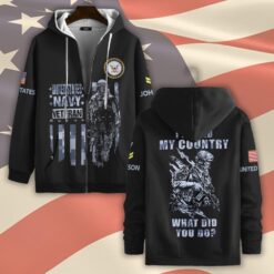 US Navy, E 6 Gold - Zip Hoodie