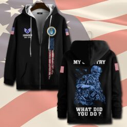 US Air Force , Proud To Have Served - Zip Hoodie