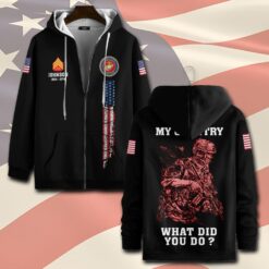 US Marine Corps, I Walked The Walk - Zip Hoodie