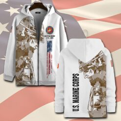 US Marine Corps, Duty, Honor, Country - Zip Hoodie