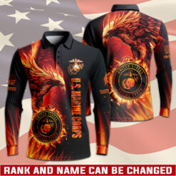 US Marine Corps, E 6 Marines Staff Sergeant - Long Sleeve Polo Shirt