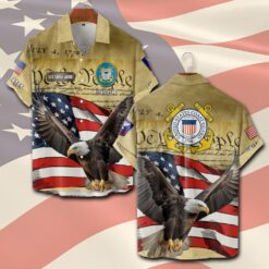 US Coast Guard, E 4 Gold - Short Sleeve Button Shirt