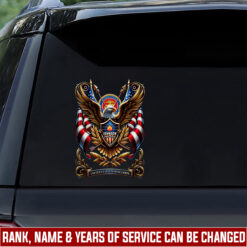 US Marine Corps, Never Retreat, Never Surrender - Car Sticker