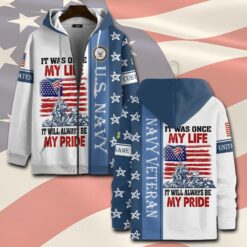 US Navy, E 4 Red - Zip Hoodie