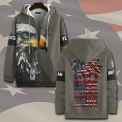 US Air Force , Freedom Over Fear - Zip Hoodie