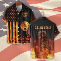 US Air Force , Service Before Self - Short Sleeve Button Shirt