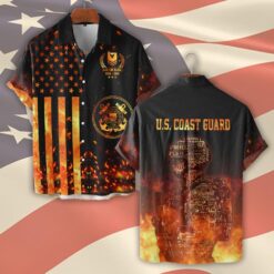 US Coast Guard, Once A Coastie, Always A Coastie - Short Sleeve Button Shirt