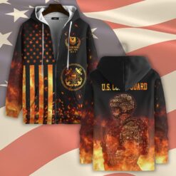 US Coast Guard, Land Of The Free, Because Of The Brave - Zip Hoodie