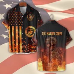 US Marine Corps, First to Fight - Short Sleeve Button Shirt