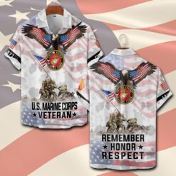 US Marine Corps, I Walked The Walk - Short Sleeve Button Shirt