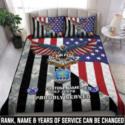 US Air Force, E 9 Air Force Chief Master Sergeant - Quilt Bed Set - Full