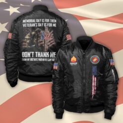 US Marine Corps, Land Of The Free, Because Of The Brave - Bomber Jacket