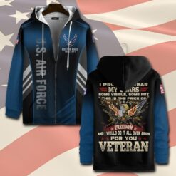 US Air Force , Proud To Have Served - Zip Hoodie