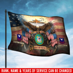 US Coast Guard, Freedom Over Fear - Flying Flag 3×5 Feet(90×150 Cm)