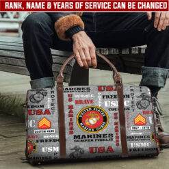 US Marine Corps, Freedom Isn't Free - Travel Bag - Size L: 20.4 x 9.4 x 10.2 inches