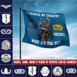 Air Force Badge, Proud Veteran - Flying Flag 5×8 Feet(152×244 Cm)