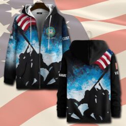 US Coast Guard, E 3 Red - Zip Hoodie