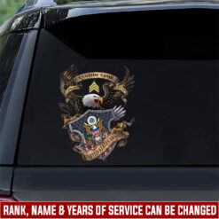 US Army, American By Birth, Veteran By Choice - Car Sticker