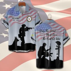 US Navy, Honor - Courage - Commitment - Short Sleeve Button Shirt