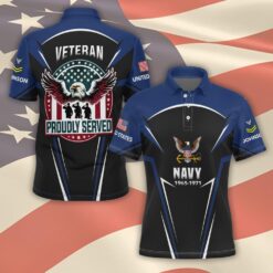 US Navy, E 3 Blue - Polo Shirt