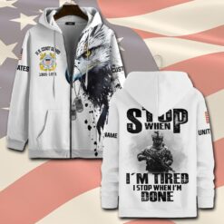 US Coast Guard, Land Of The Free, Because Of The Brave - Zip Hoodie