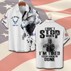 US Air Force , Remember - Honor - Respect - Short Sleeve Button Shirt