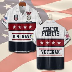 US Navy, E 7 Red - Short Sleeve Button Shirt