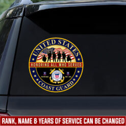 US Coast Guard, Lest We Forget - Car Sticker