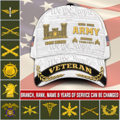 Army Branch, E 4 Army Specialist - Classic Cap
