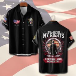 US Army, Defender of Freedom - Short Sleeve Button Shirt