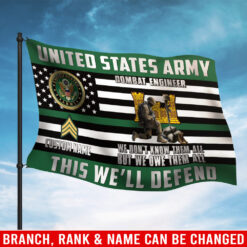 Army Branch, Honoring All Who Served - Flying Flag 5×8 Feet(152×244 Cm)
