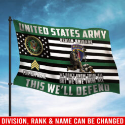 Army Division, No One Fights Alone - Flying Flag 5×8 Feet(152×244 Cm)