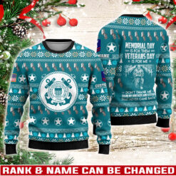 US Coast Guard, Proud Veteran - Knitted Sweater