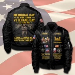 Army Branch, Freedom Over Fear - Bomber Jacket