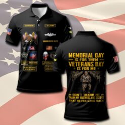 Navy Badge, Land Of The Free, Because Of The Brave - Polo Shirt