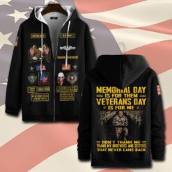 Navy Badge, Honoring All Who Served - Zip Hoodie