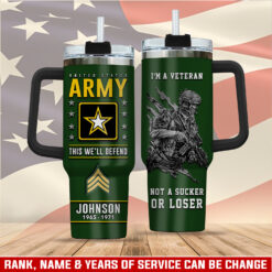 US Army, E 9 Army Command Sergeant Major - Stainless Steel Tumbler 40oz