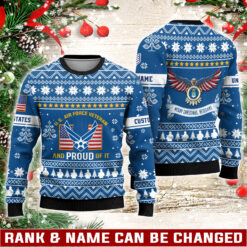 US Air Force , Aim High … Fly-Fight-Win - Knitted Sweater