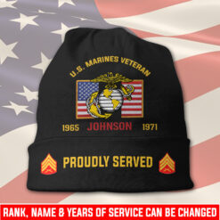 US Marine Corps, E 5 Marines Sergeant - Full-Printed Beanie Hat