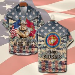 US Marine Corps, Served With Pride - Short Sleeve Button Shirt