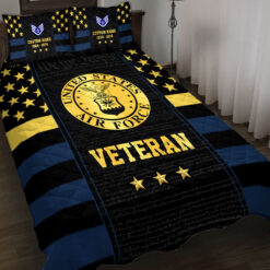 US Air Force, E 5 Air Force Staff Sergeant - Quilt Bed Set - King
