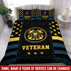 US Coast Guard, Honor, Duty, Service - Quilt Bed Set - Full