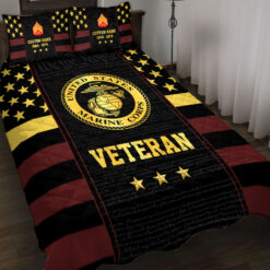 US Marine Corps, E 7 Marines Gunnery Sergeant - Quilt Bed Set - King