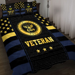 US Navy, E 2 Blue - Quilt Bed Set - King