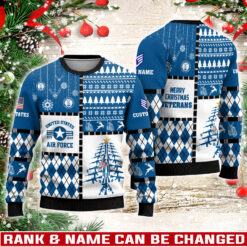 US Air Force , Freedom Over Fear - Knitted Sweater