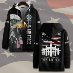 US Air Force , Honor The Fallen - Zip Hoodie