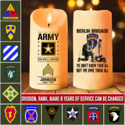Army Division, No One Fights Alone - LED Candle