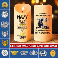Navy Badge - LED Candle