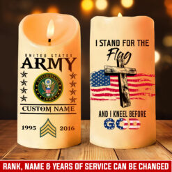 US Army, Proud Veteran - LED Candle